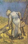 Peasant Woman Cutting Straw (nn04), Vincent Van Gogh